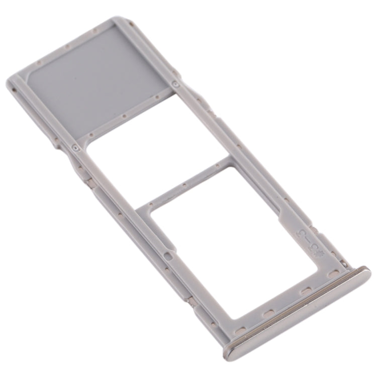 For Galaxy A20 A30 A50 SIM Card Tray + Micro SD Card Tray (Silver)