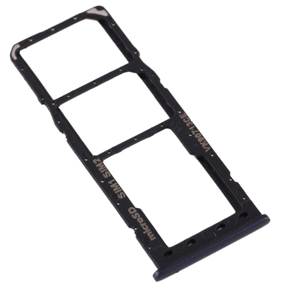 For Galaxy A10 SIM Card Tray + SIM Card Tray + Micro SD Card Tray (Black)