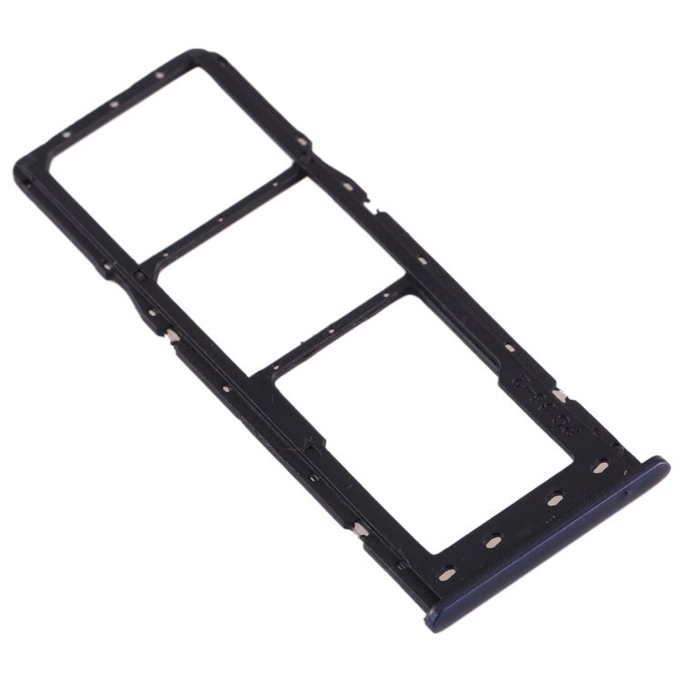 For Galaxy A10 SIM Card Tray + SIM Card Tray + Micro SD Card Tray (Black)