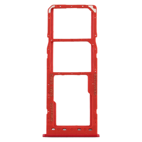 For Galaxy A10 SIM Card Tray + SIM Card Tray + Micro SD Card Tray (Red)