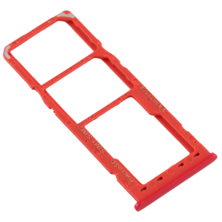 For Galaxy A10 SIM Card Tray + SIM Card Tray + Micro SD Card Tray (Red)