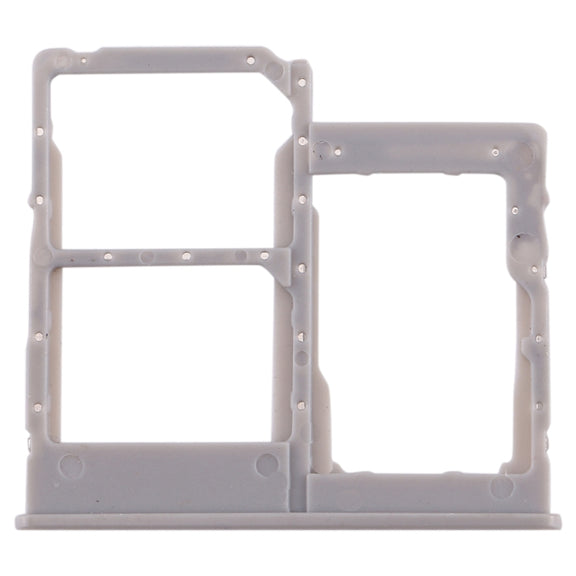 For Galaxy A40 SIM Card Tray + SIM Card Tray + Micro SD Card Tray (Grey)