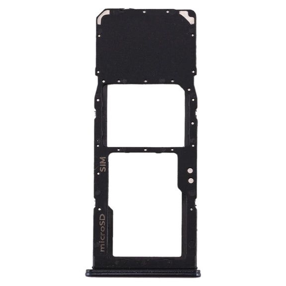 For Galaxy A70 SIM Card Tray + Micro SD Card Tray (Black)