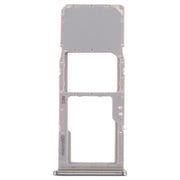 For Galaxy A70 SIM Card Tray + Micro SD Card Tray (Silver)
