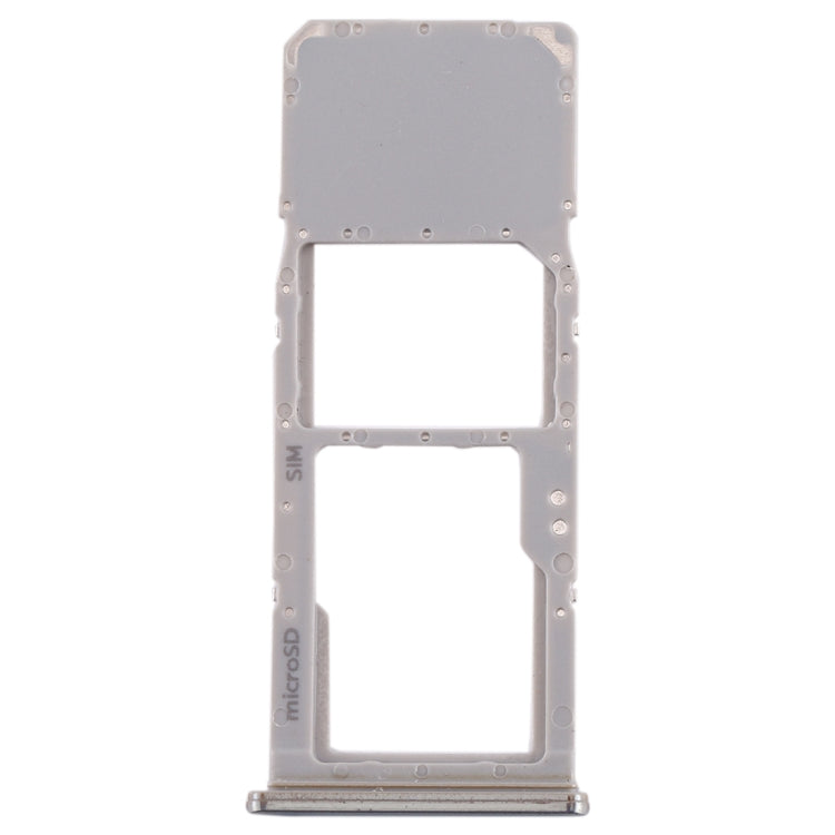 For Galaxy A70 SIM Card Tray + Micro SD Card Tray (Silver)