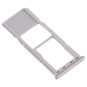 For Galaxy A70 SIM Card Tray + Micro SD Card Tray (Silver)