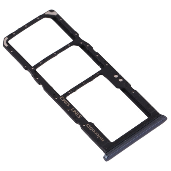 For Galaxy A70 SIM Card Tray + SIM Card Tray + Micro SD Card Tray (Black)