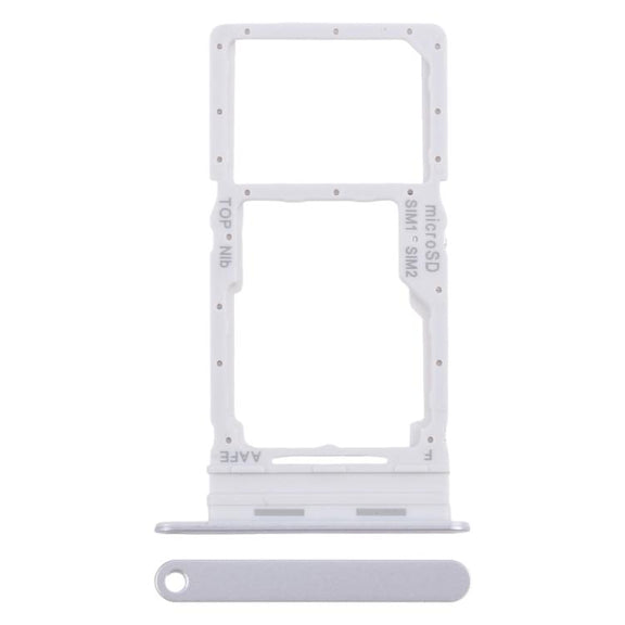 For Samsung Galaxy A16 SM-A165F Original SIM Card Tray + SIM / Micro SD Card Tray (Silver)