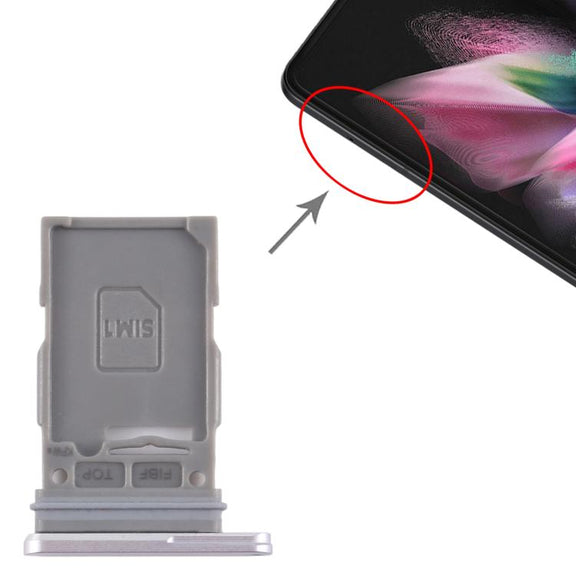 For Samsung Galaxy Z Fold3 5G SM-F926B Original SIM Card Tray (Silver)
