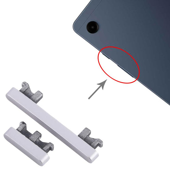 For Samsung Galaxy Tab A9 SM-X110/X115 Power Button and Volume Control Button (Silver)