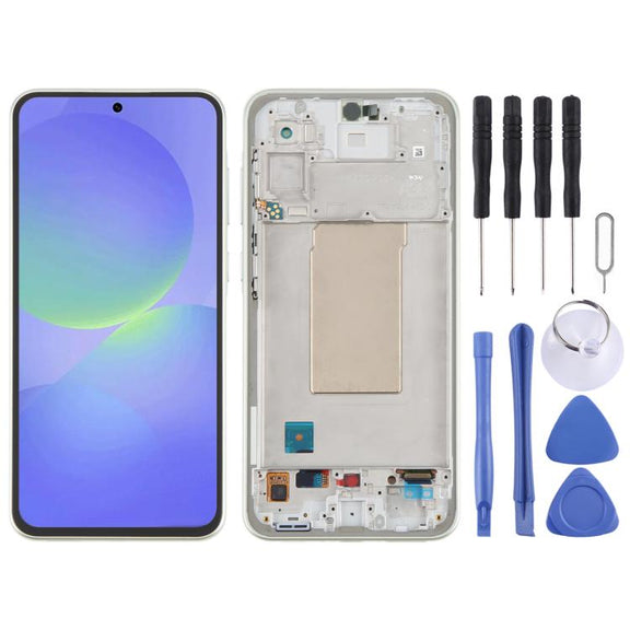 For Samsung Galaxy A36 SM-A366B Original LCD Screen Digitizer Full Assembly with Frame (Green)
