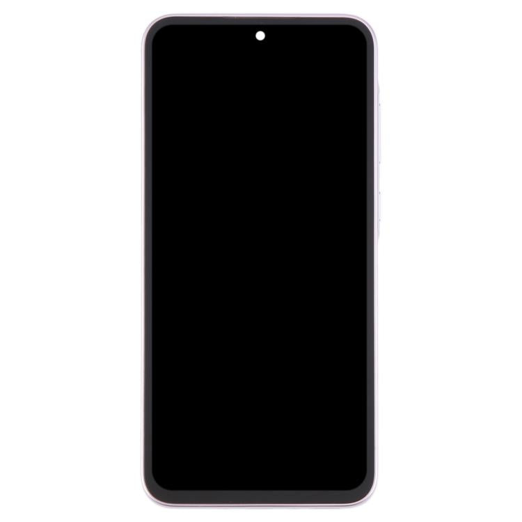 For Samsung Galaxy A35 SM-A356B OLED LCD Screen Digitizer Full Assembly with Frame (Pink)