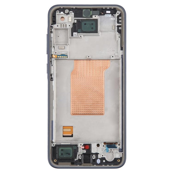 For Samsung Galaxy A35 SM-A356B OLED LCD Screen Digitizer Full Assembly with Frame (Blue)