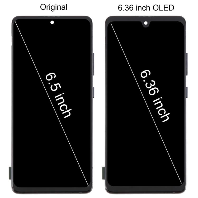 For Samsung Galaxy A51 5G SM-A516 6.36 inch OLED LCD Screen Digitizer Full Assembly with Frame (Black)