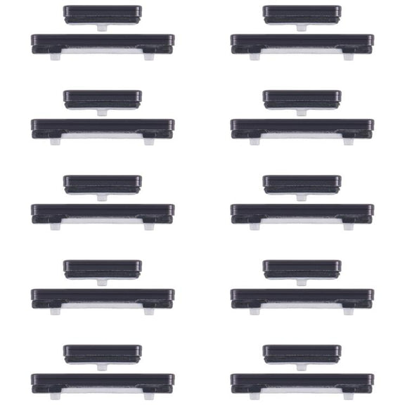 For Samsung Galaxy S23+ SM-S916B 10pcs Power Button and Volume Control Button (Black)