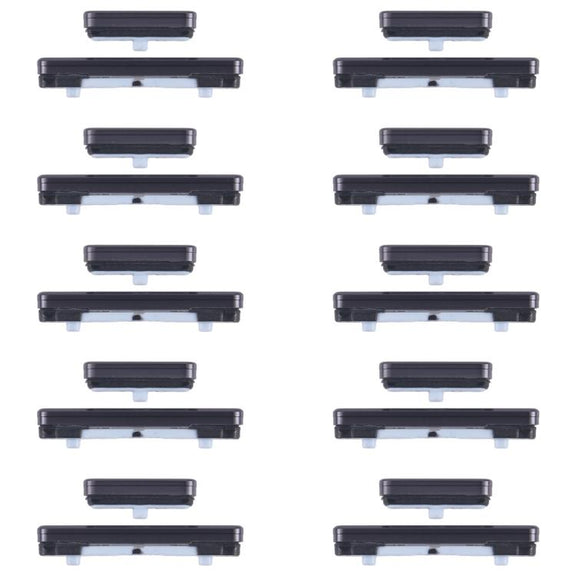 For Samsung Galaxy S23 Ultra SM-S918B 10pcs Power Button and Volume Control Button (Black)