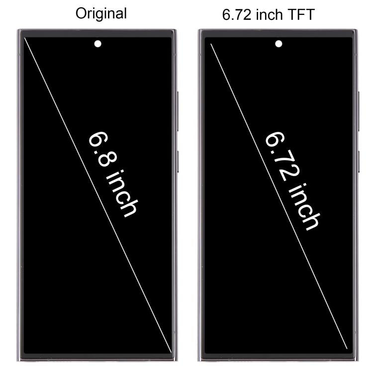 For Samsung Galaxy S23 Ultra SM-S918B 6.72 inch TFT LCD Screen Digitizer Full Assembly with Frame, Not Supporting Fingerprint Identification (Green)