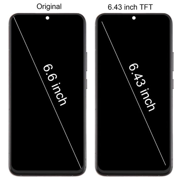For Samsung Galaxy S22+ SM-S906B 6.43 inch TFT LCD Screen Digitizer Full Assembly with Frame, Not Supporting Fingerprint Identification (Black)