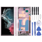 For Samsung Galaxy S22 Ultra SM-S908B 6.72 inch TFT LCD Screen Digitizer Full Assembly with Frame, Not Supporting Fingerprint Identification (Purple)