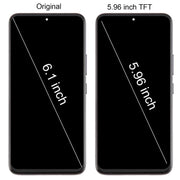For Samsung Galaxy S22 SM-S901B 5.96 inch TFT LCD Screen Digitizer Full Assembly with Frame, Not Supporting Fingerprint Identification (Black)