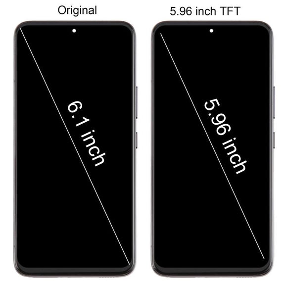 For Samsung Galaxy S22 SM-S901B 5.96 inch TFT LCD Screen Digitizer Full Assembly with Frame, Not Supporting Fingerprint Identification (Black)