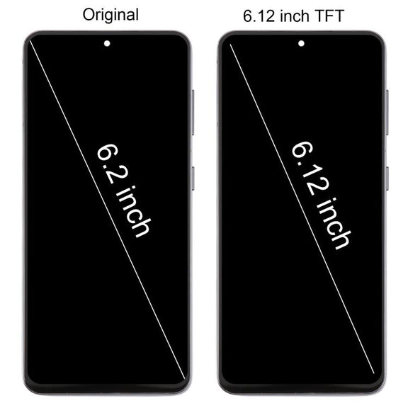 For Samsung Galaxy S21 5G SM-G991B 6.12 inch TFT LCD Screen Digitizer Full Assembly with Frame, Not Supporting Fingerprint Identification (Black)