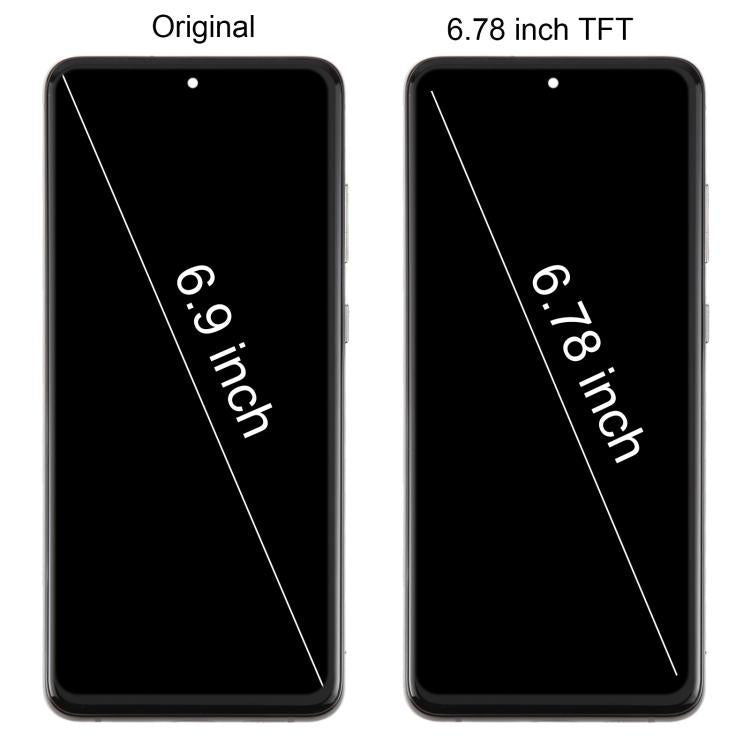 For Samsung Galaxy S20 Ultra SM-G988B 6.78 inch TFT LCD Screen Digitizer Full Assembly with Frame, Not Supporting Fingerprint Identification (Black)