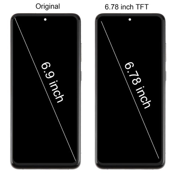 For Samsung Galaxy S20 Ultra SM-G988B 6.78 inch TFT LCD Screen Digitizer Full Assembly with Frame, Not Supporting Fingerprint Identification (Black)