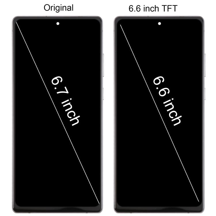For Samsung Galaxy Note20 SM-N980F 6.6 inch TFT LCD Screen Digitizer Full Assembly with Frame, Not Supporting Fingerprint Identification (Grey)