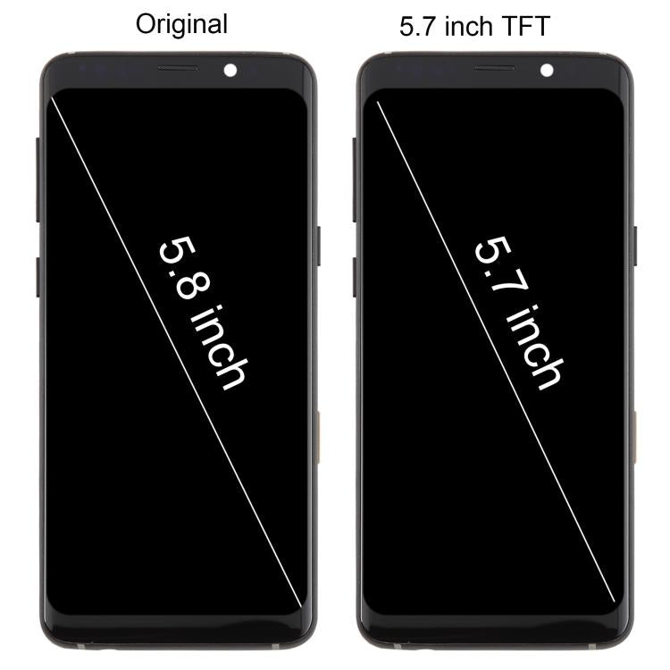 For Samsung Galaxy S9 SM-G960F 5.7 inch TFT LCD Screen Digitizer Full Assembly with Frame (Blue)