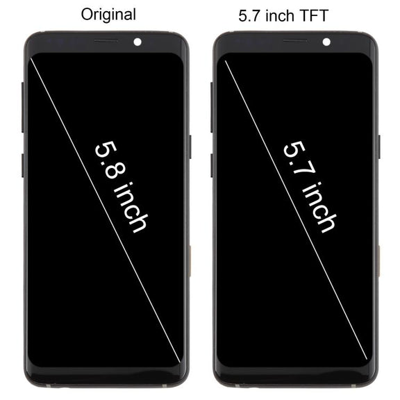 For Samsung Galaxy S9 SM-G960F 5.7 inch TFT LCD Screen Digitizer Full Assembly with Frame (Blue)