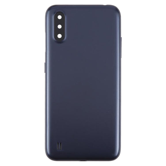 For Samsung Galaxy A01 SM-A015F Back Cover with Camera Lens Cover(Blue)