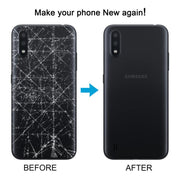 For Samsung Galaxy A01 SM-A015F Back Cover with Camera Lens Cover(Gray)