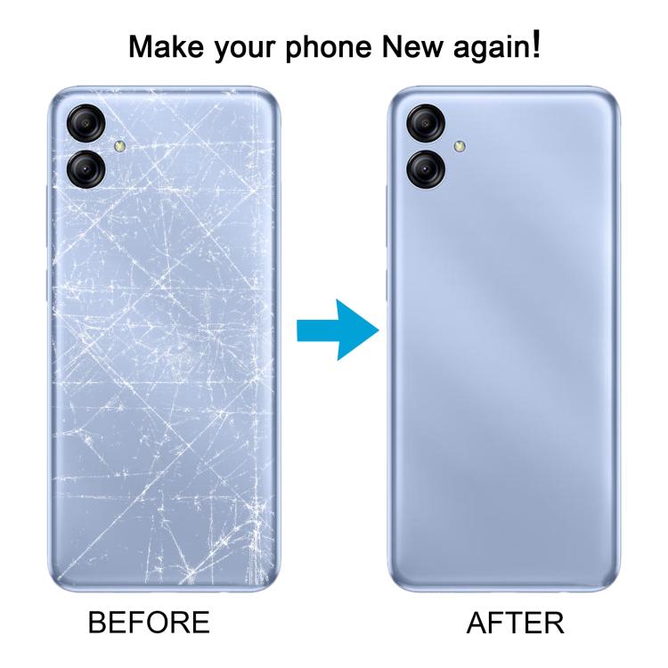 For Samsung Galaxy A04e SM-A042F Back Cover with Camera Lens Cover(Blue)