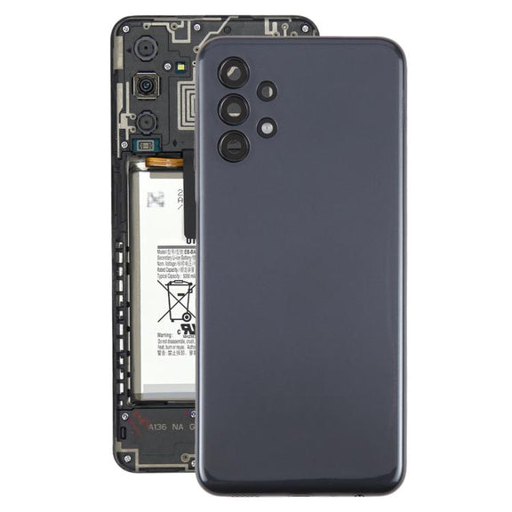 For Samsung Galaxy A13 SM-A135F Back Cover with Camera Lens Cover(Black)