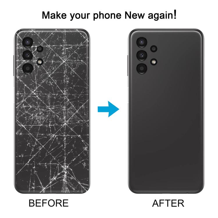 For Samsung Galaxy A13 SM-A135F Back Cover with Camera Lens Cover(Black)