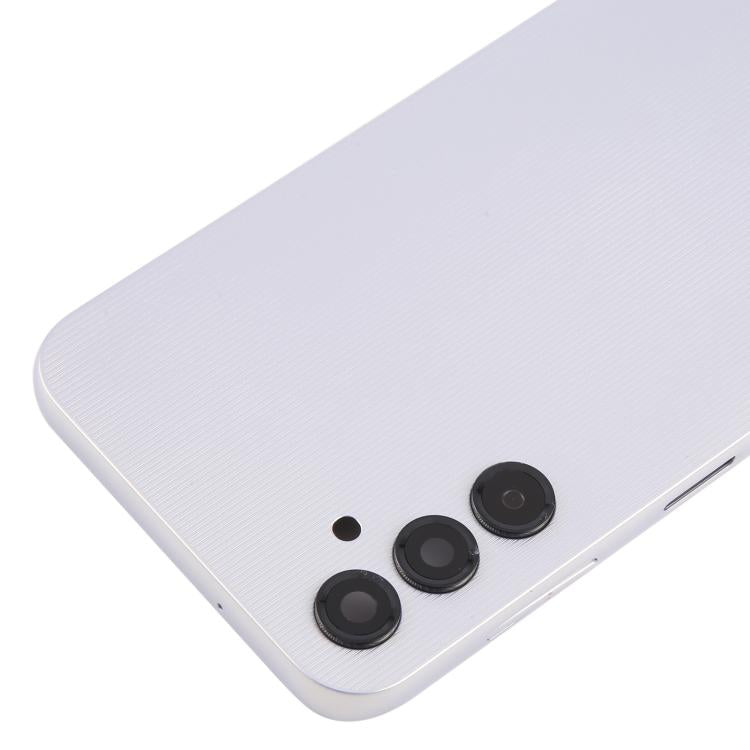 For Samsung Galaxy A14 SM-A145F Back Cover with Camera Lens Cover(Silver)