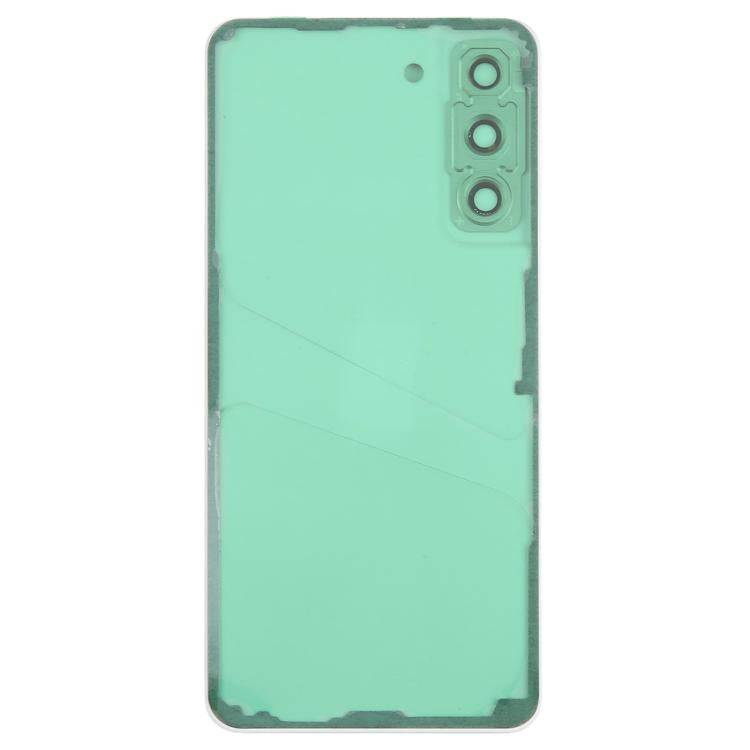 For Samsung Galaxy S21 FE SM-G990B Back Cover with Camera Lens Cover(Green)