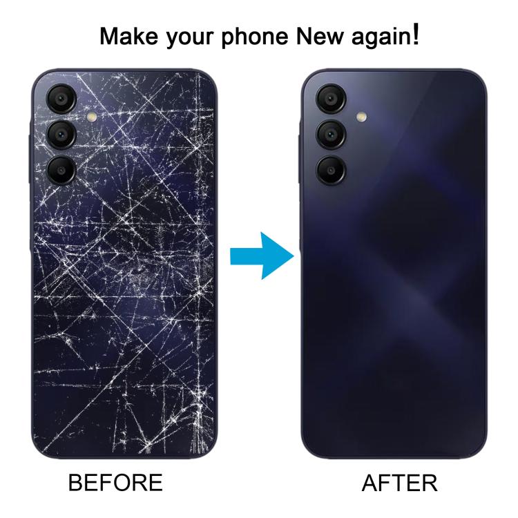 For Samsung Galaxy A15 SM-A155F Back Cover with Camera Lens Cover(Black)