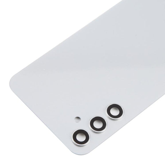 For Samsung Galaxy A34 SM-A346B Back Cover with Camera Lens Cover(Silver)