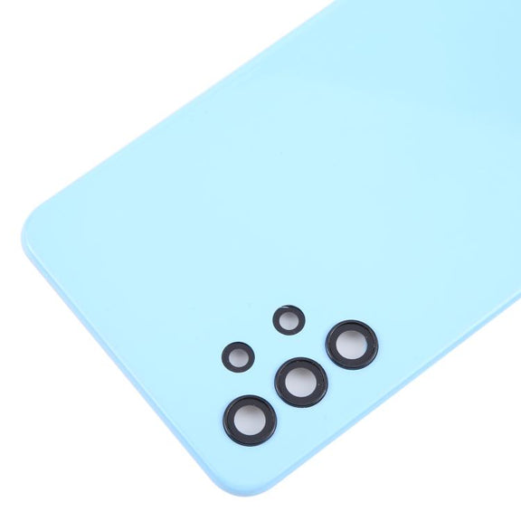 For Samsung Galaxy A32 4G SM-A325F Battery Back Cover with Camera Lens Cover(Blue)