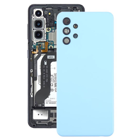 For Samsung Galaxy A32 4G SM-A325F Battery Back Cover with Camera Lens Cover(Blue)