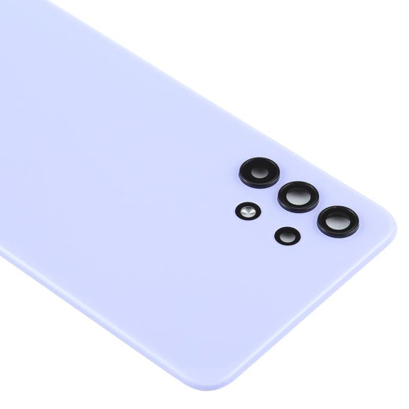 For Samsung Galaxy A32 4G SM-A325F Battery Back Cover with Camera Lens Cover(Purple)