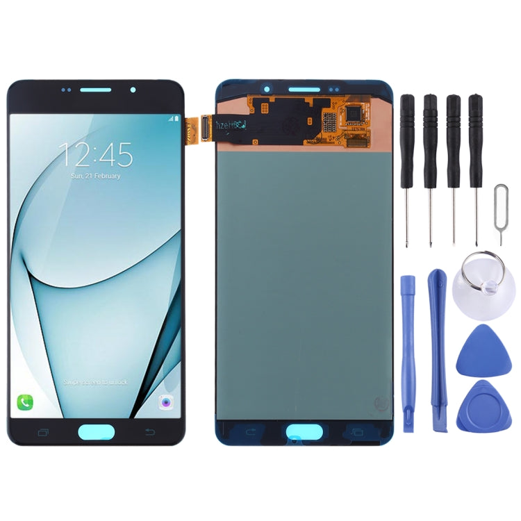 Original Super AMOLED LCD Screen for Galaxy A9 Pro (2016) / A910F Digitizer Full Assembly (Black)