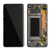 Original Super AMOLED LCD Screen with Frame for Galaxy S10 4G Digitizer Full Assembly (Black)