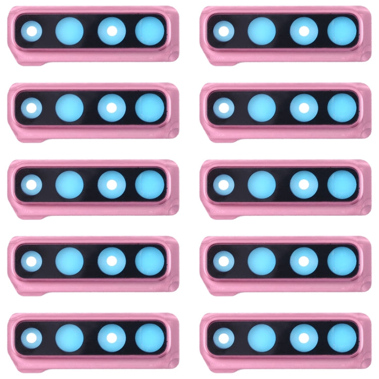 For Galaxy A9 (2018) A920F/DS 10pcs Camera Lens Cover (Pink)