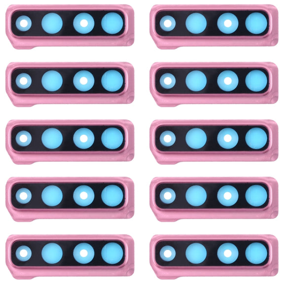 For Galaxy A9 (2018) A920F/DS 10pcs Camera Lens Cover (Pink)