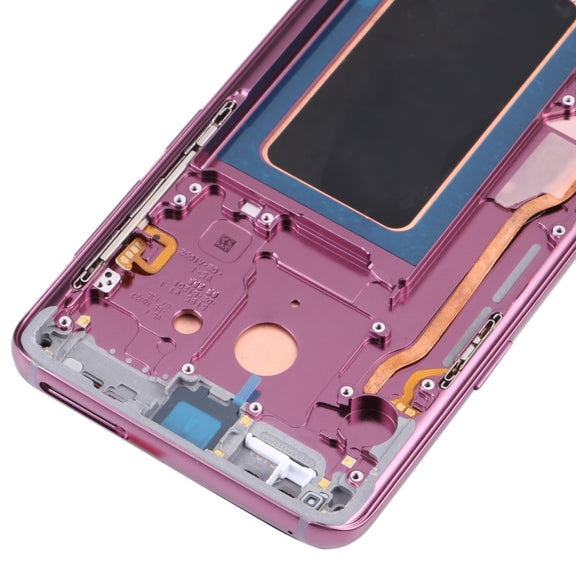 Original Super AMOLED LCD Screen for Galaxy S9 / G960F / DS / G960U / G960W / G9600 Digitizer Full Assembly with Frame (Purple)
