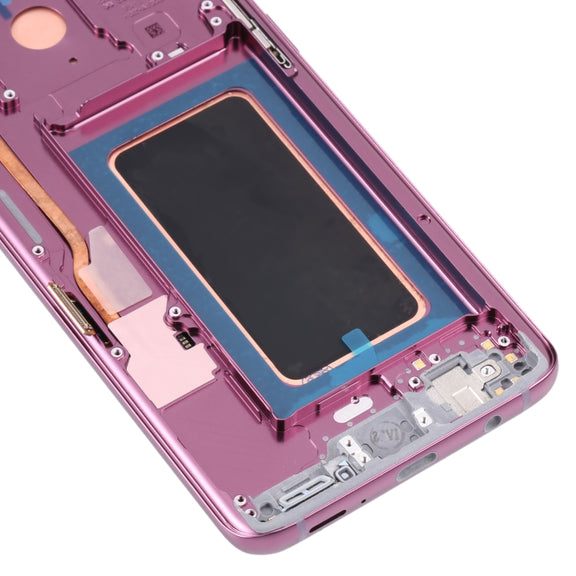 Original Super AMOLED LCD Screen for Galaxy S9 / G960F / DS / G960U / G960W / G9600 Digitizer Full Assembly with Frame (Purple)