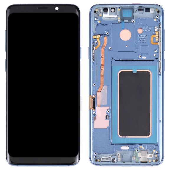 Super AMOLED LCD Screen for Galaxy S9+ / G965F / G965F / DS / G965U / G965W / G9650 Digitizer Full Assembly with Frame (Blue)